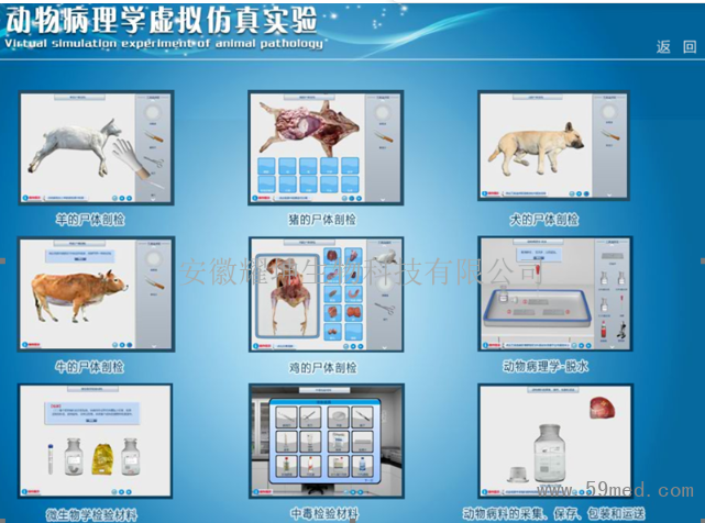 动物病理学虚拟仿真实验系统